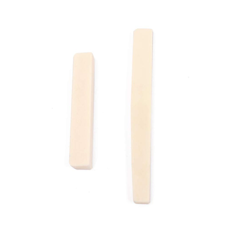 Alnicov Durable Buffalo Bone Bridge Nut Saddle for 6 String Acoustic Guitar Parts