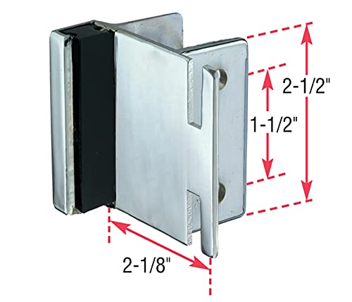 Harris Hardware TP5340 Inswing Strike & Keeper Die Cast Zamac Bracket, Chrome Plated