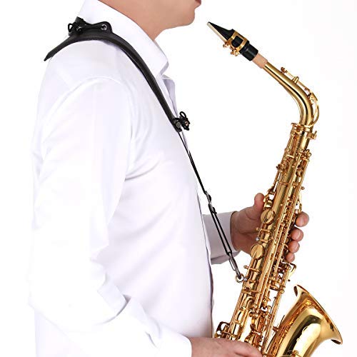 CIELmusic SMART ORIGINAL Saxophone Adjustable Neck Strap, Highly Reduces Neck Pain, Aluminum Dual Frame, Soft Synthetic Leather, Adjustable to All Sizes