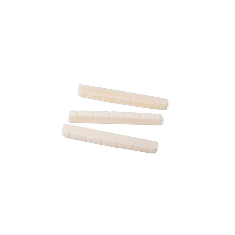 Alnicov 42MM Unbleached Pure Bone Nut Guitar Slotted Bone Nut For Strat Tele Electric Guitar 42X3.5MM