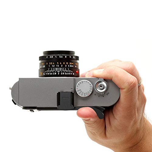 JFOTO M8b-G Thumbs Up Grip Designed for Leica M8/M9/M-E/M9-P, Stuck on The hot Shoe, Better Balance & Grip Convenience, Camera Black Metal Hand Grip, Newest Version securely The Camera