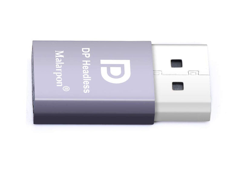 Malarpon DispalyPort Headless Ghost Display Emulator with Blue Light for PC 4K DP Dummy Plug (fit Headless 1080@60Hz-3840x2160@17Hz) 3P DP-3P