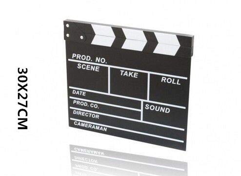 Bamboo's Grocery Director's Film Board, Movie Slateboard Clapper, 11.8 x 10.6 Inches, Black