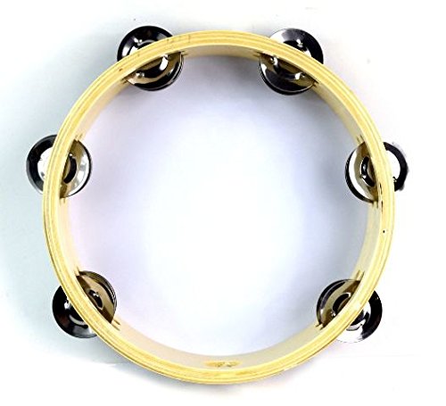 8" Dove & Bible Double Row Jingle Percussion Tambourine for Church