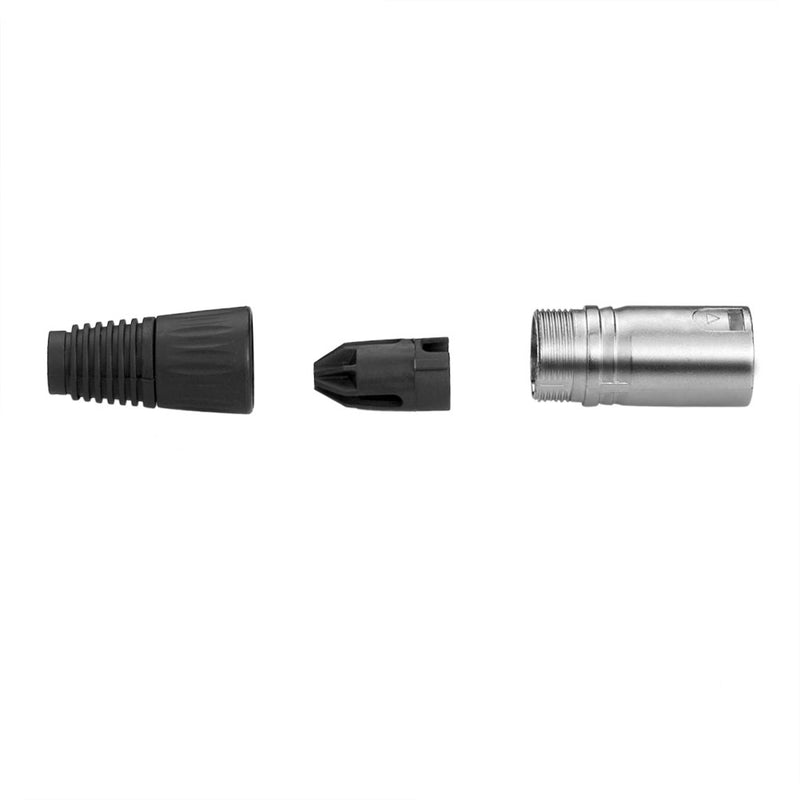 [AUSTRALIA] - Eightnoo 2 Male + 2 Female 3 Pin XLR Solder Type Microphone Line Plug Connector Mic Audio Socket (Pack of 4) Pack of 4 