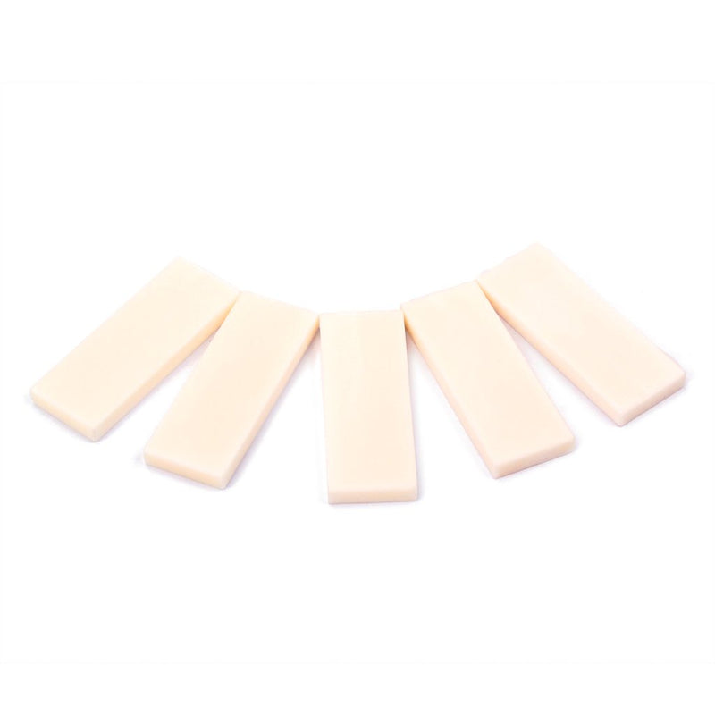 Alnicov 5Pcs DIY Buffalo Bone Nut Blank for Accoustic Guitar Replacement Nut 50.8x19x5mm