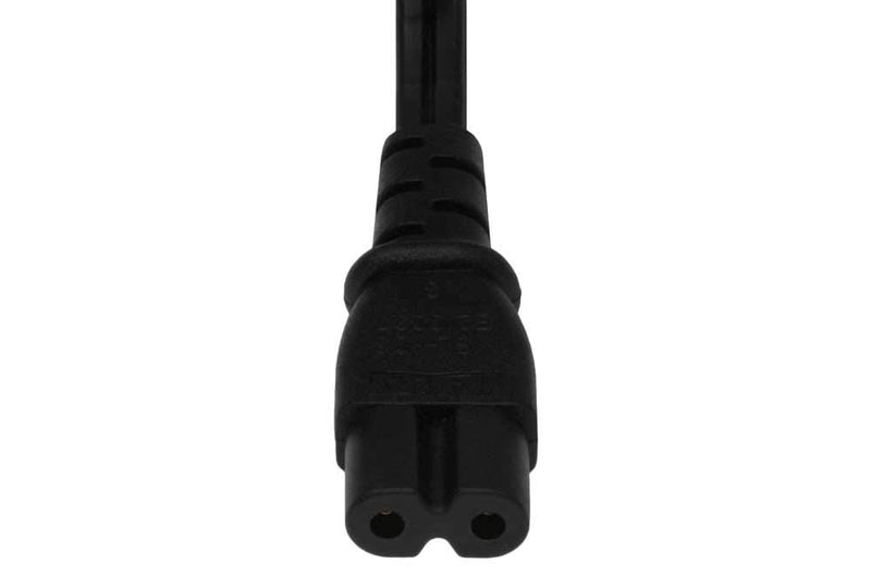 SF Cable 2ft 18 AWG 2-Slot Non-Polarized Power Cord (IEC320 C7 to NEMA 1-15P) 2 ft