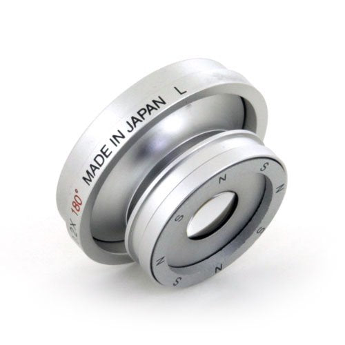 Zykkor Magnetic Lens (Silver) Fish Eye 0.2X Wide Angle 180 Degrees Professional High Def for Flip, Ultra Flip, Ultra Hd Flip, and Slide Hd Flip Video Cameras