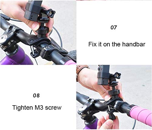 Hooshion Bike Phone Mount, 360 Degree Bike Holder, Bicycle Clip Handbar Mount Clamp Bracket for FIMI Palm