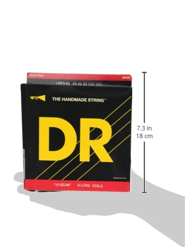 DR Strings Hi-Beam - Extra Long Scale Stainless Steel Round Core 5 String 45-125