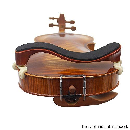 ammoon Violin Shoulder Rest Maple Wood for 3/4 4/4 Violin Fiddle with Cleaning Cloth, Collapsible and Height Adjustable Feet