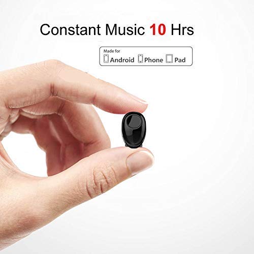 Bluetooth Earbud 10 Hrs Playtime, Single Wireless Earphone, Mini Bluetooth Headset Hands-free Car Headphone, Cell Phone Bluetooth Earpiece for iPhone Samsung Android Phones PC TV Audiobook