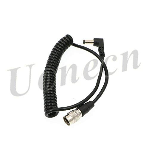 Sound Devices Spring Cable Right Angle DC to 4 pin hirose male Power Cable for ZOOM F8 for 688 644 633 Blackmagic Cinema camera 4k