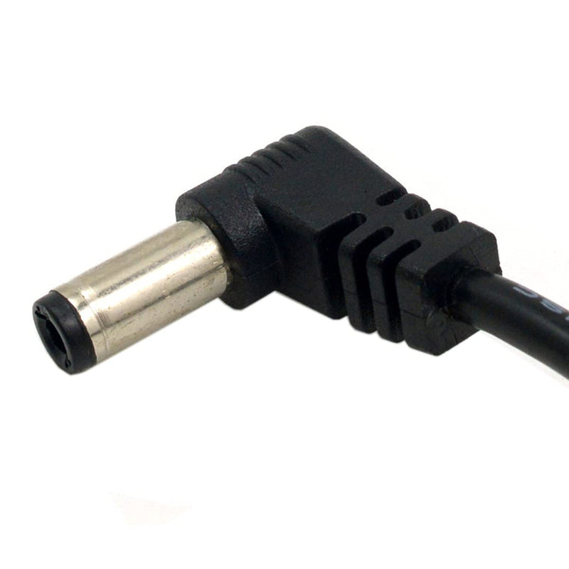 chenyang CY DC Power 5.5 x 2.1mm / 2.5mm Male to 5.5 2.1/2.5mm Male Plug Cable Right Angled 90 Degree 24AWG 60cm
