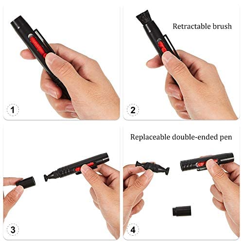 [AUSTRALIA] - Camera Cleaning Kit with Camera Cleaning Pen Brush, Air Blaster Blower and Lens Brush Blower Brush Dust Cleaner for Lens, Camera, SLR, Telescope, Magnifying Glass, Phone 