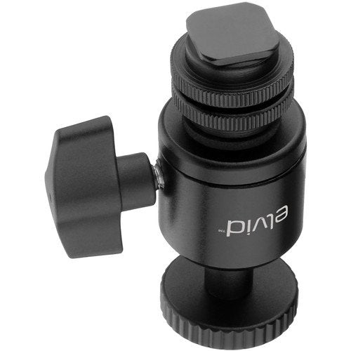 Elvid Heavy Duty Camera Shoe Mount Adapter with Ball Head for Monitors