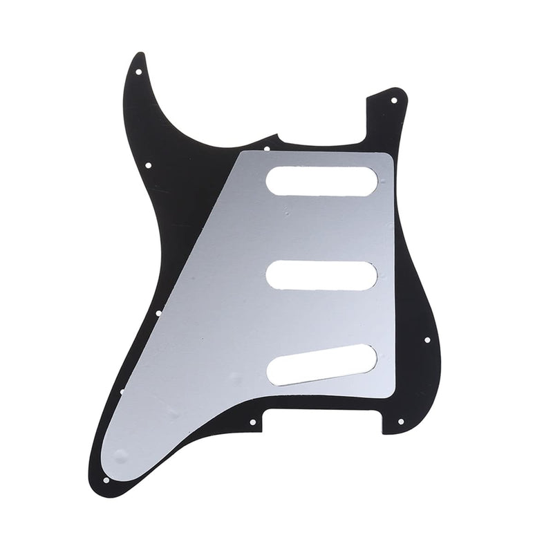 [AUSTRALIA] - Musiclily Pro 11-Hole 62 Vintage Style SSS Strat Guitar Pickguard for American Stratocaster 62, 3Ply Black 