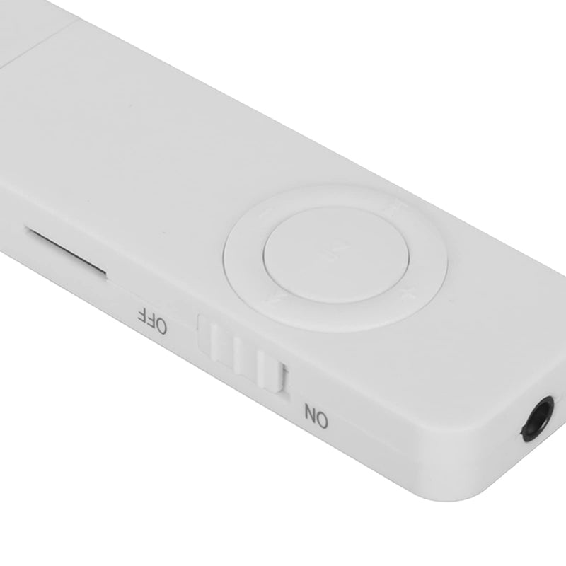 MP3 Player, 8GB Memory Portable MP3 Player 180mah Battery Lightweight USB Flash Drive HiFi Lossless Sound Support Up to 64GB for Students (White) Random,White