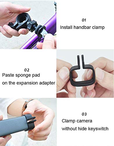 Hooshion Bike Phone Mount, 360 Degree Bike Holder, Bicycle Clip Handbar Mount Clamp Bracket for FIMI Palm