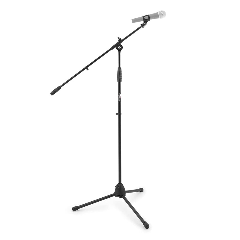 Tiger MCA68-BK Microphone Boom Stand, Mic Stand with Free Mic Clip, Black & Stagg 6m High Quality XLR to Phono Plug Microphone Cable