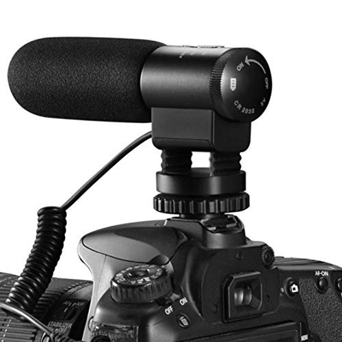 Smartphone Camera Microphone,SQDZ Video Microphone for Canon Nikon Sony Panasonic Fuji Videomic with Windscreen 3.5mm Jack