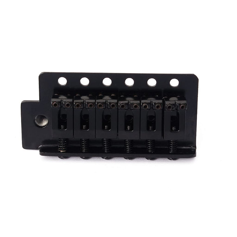 Alnicov A Set of Left handed Flat Saddle Single Tremolo Bridge System for 6 String Electric Guitar Parts Black