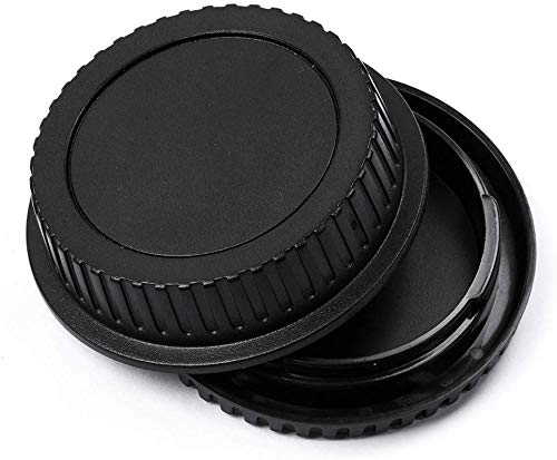 [AUSTRALIA] - Rear Lens Cap and Front Body Cap for Canon EOS 850D 250D 90D, Rebel SL3 T8 T8i T7, 200d ii, and More Canon DSLR and Hot Shoe Cover with Bubble Spirit Level Fire Rock (2 Sets) for Canon EF/EF-S lens 