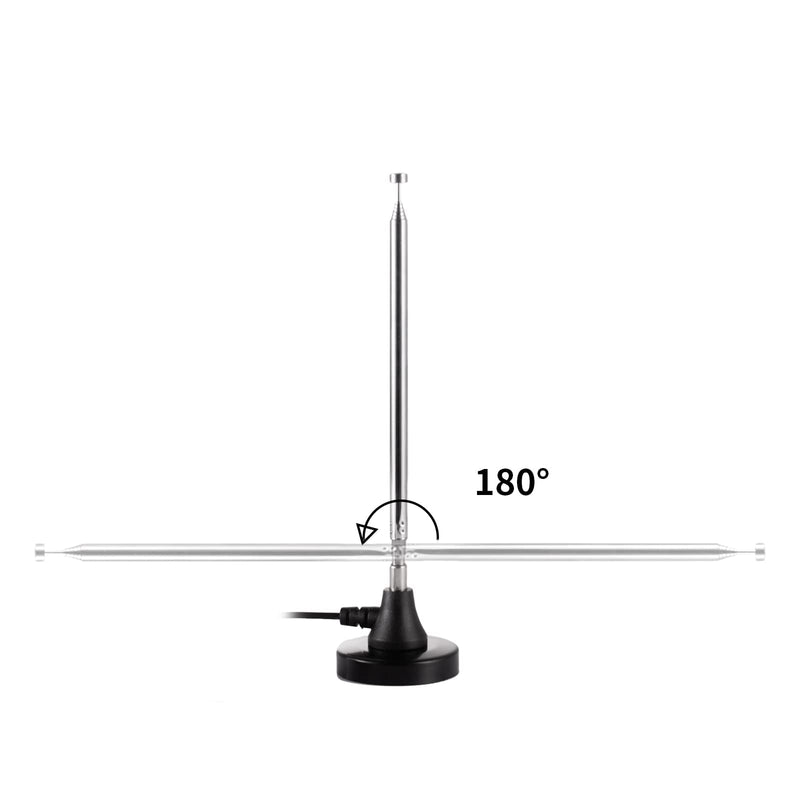 Strong Magnetic Base FM Radio Telecopic Antenna with Amplified for Yamaha Pioneer Onkyo etc Bose Wave Music System FM Radio Bluetooth Home Stereo Receiver AV Audio Video Home Theater Tuner, Eifagur