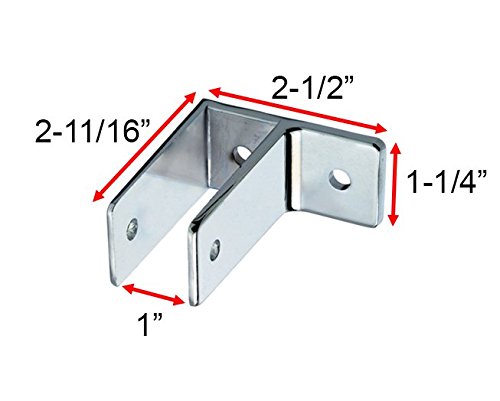Harris Hardware TP1766 One Ear Die Case Zamac Chrome Plated Wall Bracket 1-Inch Panel Thickness 2-11/16-Inch Bracket Height 2-1/2-Inch Base Length 1-5/16-Inch Base Width,