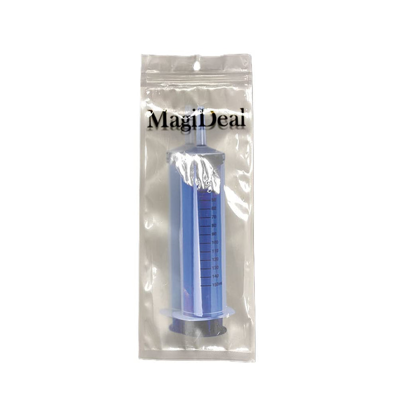 MagiDeal 150ml Plastic Reusable Syringe for Nutrient Measurement + Tube
