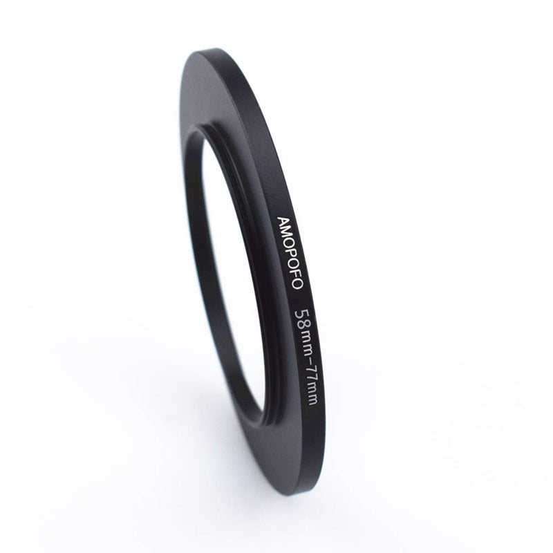 58-77mm Metal Ring/58mm to 77mm Step-Up Ring for Filters,Made of CNC Machined Space Aluminum with Matte Black Electroplated Finish,Compatible with All 58mm Camera Lenses & 77mm Accessories 58 to 77mm Step Up Ring Adapter