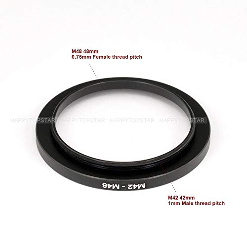 Metal M42 to M48 Male to Female 42mm to 48mm M42-M48 Step-Up Coupling Ring Adapter for Lens Filter Telescope