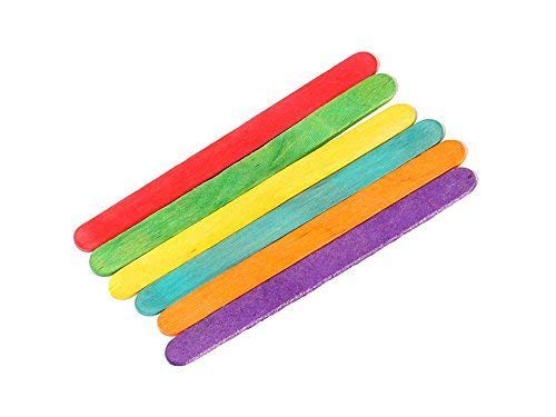 4.5" Colored Wooden Craft Sticks - Pack of 100ct 4.5" Colored Sticks