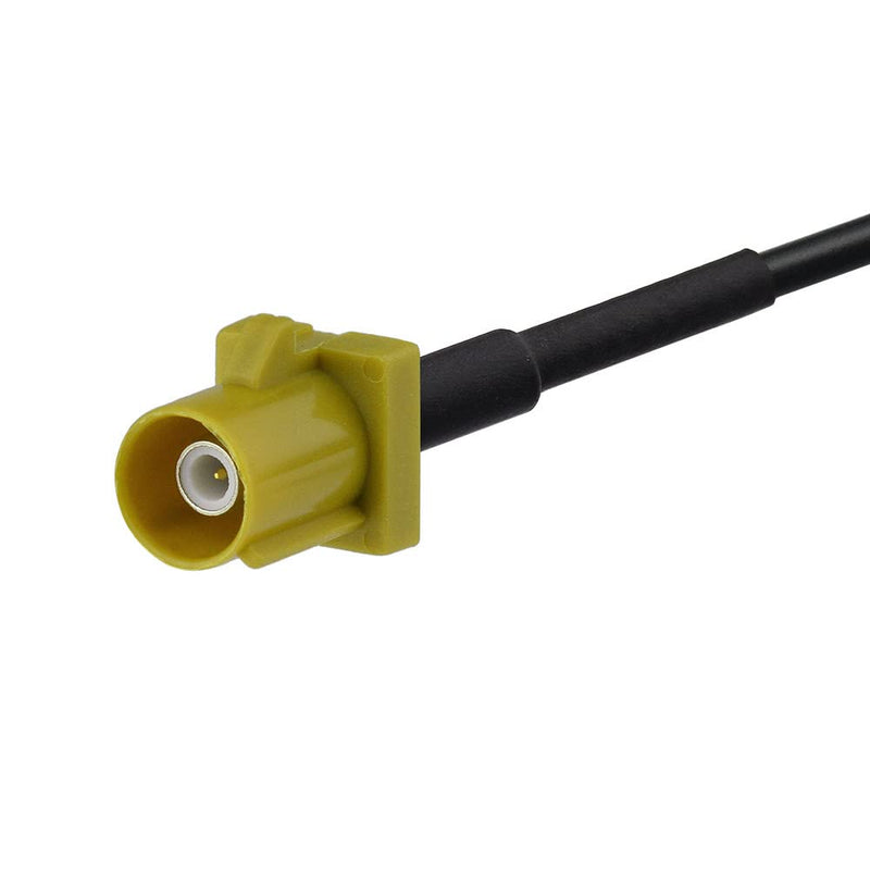 Eightwood Satellite Radio Antenna Cable 3 feet Fakra Curry Male to SMB Female Right Angle Compatible with Sirius XM Car Vehicle Radio Stereo Receiver Tuner