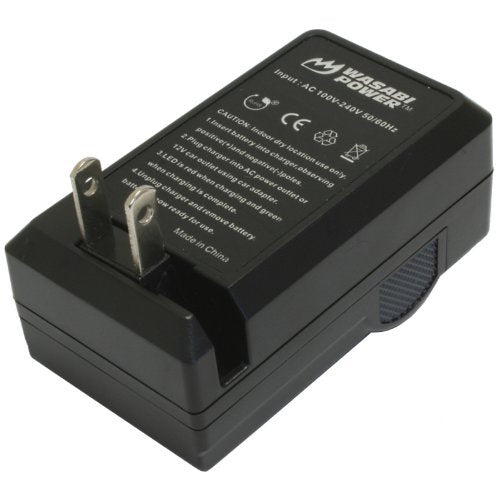 Wasabi Power Battery (2-Pack) and Charger for Panasonic CGA-S002, CGA-S002A, CGA-S002E, DMW-BM7 and Lumix DMC-FZ1, DMC-FZ2, DMC-FZ3, DMC-FZ4, DMC-FZ5, DMC-FZ10, DMC-FZ15, DMC-FZ20