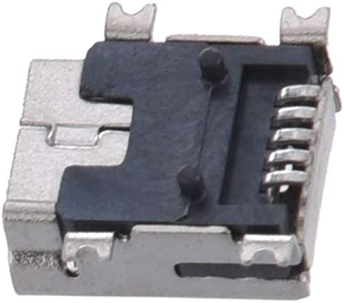QMseller Mini USB Type B Female Port 5-Pin 180 Degree SMD SMT PCB Jack Socket - (25 Pcs)