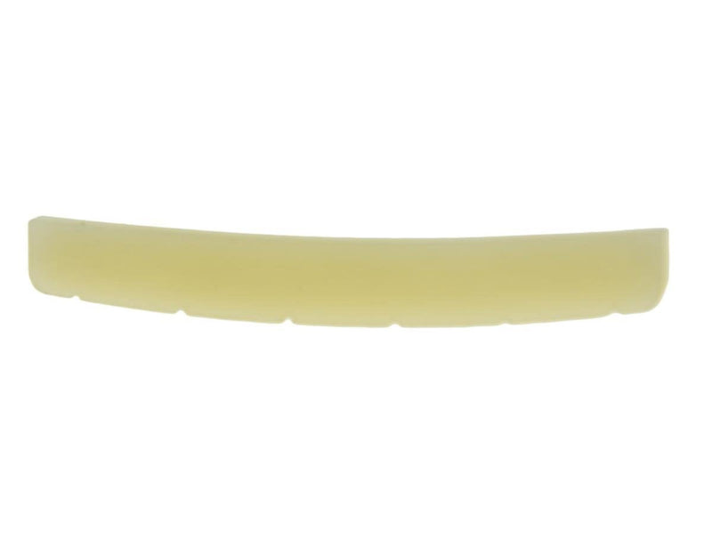 KAISH Curved 42mm Unbleached Pure Bone Nut Guitar Slotted Bone Nut for Strat/Tele 42x3.2mm