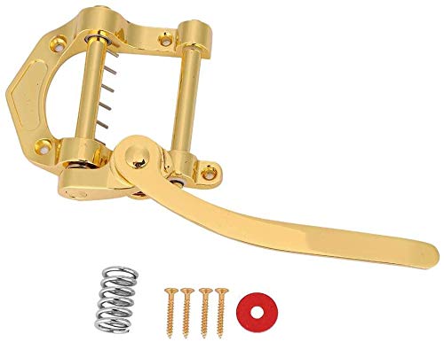 Alnicov Guitar Tremolo Unit Vibrato Bridge,Vibrato Tailpiece Tremolo for Tele,SG,LP,ETC Electric Guitars Gold