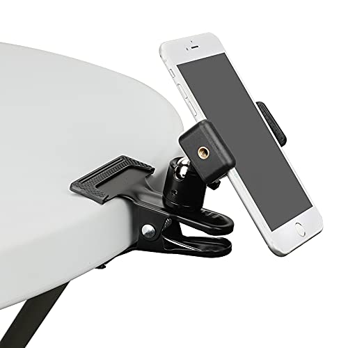 CAMVATE Heavy Duty Spring Clamp Bracket with Adjustable Ball Head Smartphone Clip(50mm Jaw Opening)