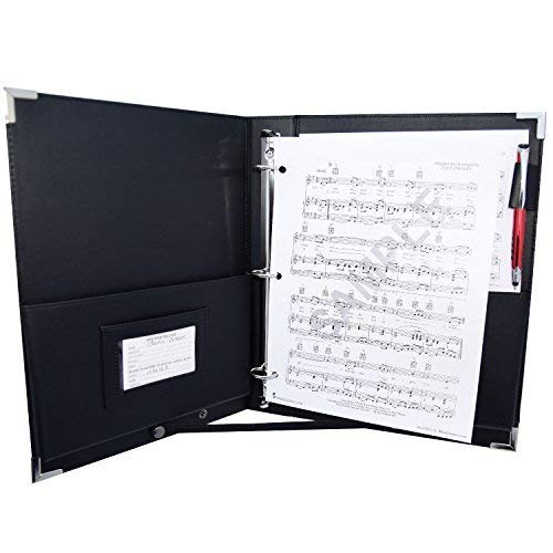 MSP Sheet Music Holder | 9.5" x 12" - 3 Rings Choir Folder with Hand Strap - 2020 Upgraded Version (MSP-210) 3 Ring Binder