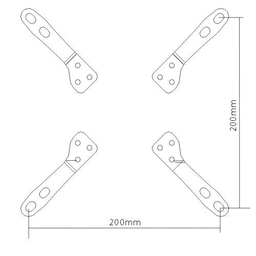 [AUSTRALIA] - Mount Plus 201P Adapter Bracket Convert VESA 100x100mm to VESA 200x200mm and 200x100mm (Fits Most 23" to 42" Flat Panel TV) 