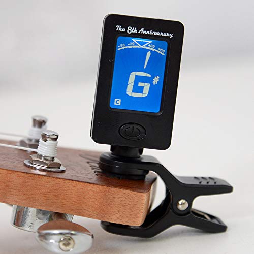 Guiter Tuner Capo Set Clip on Digital Electronic Tuner for Chromatic, Guitar, Bass, Violin, Ukulele Mandolin Banjo Include Guitar Capo and 5 Picks High Precision Calibration Tuner