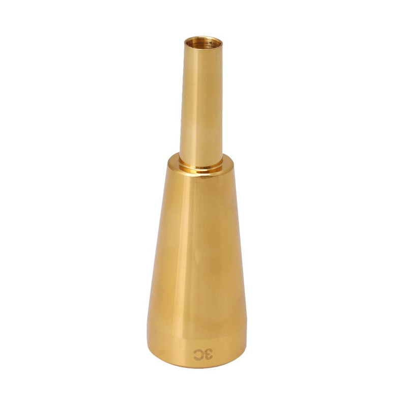 Mxfans 9.8mm Outer Diameter 3C Trumpet Mouthpiece Replacement Golden-Plated