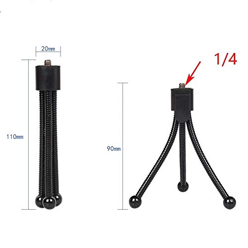 Dericam Webcam Stand,Mini Camera Tripod, Lightweight Adjustable Mini Tripod Stand for Conference Room Desktop(Camera Stand Black)