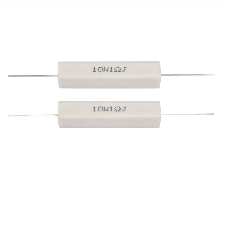 10PCs Speaker Divider Resistor Kit, Speaker Divider Cement Resistor 10W for Power Adapters, Audio Equipment, Audio, Crossovers, Instruments, Meters, Televisions(1 Ohm) 1 Ohm