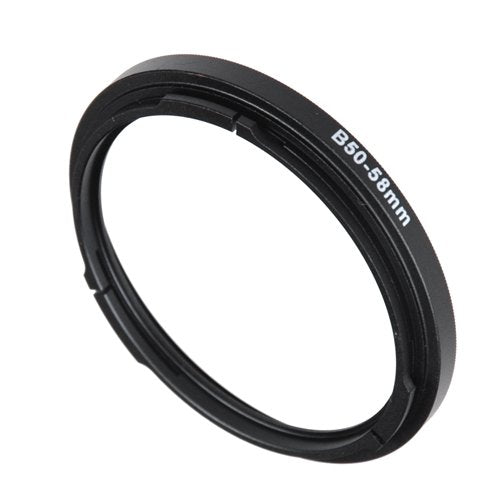 Fotodiox Bayonet 50 B50-58mm Step Up Filter Adapter Ring for Hasselblad, Anodized Black Metal Filter Adapter Ring 50-58mm