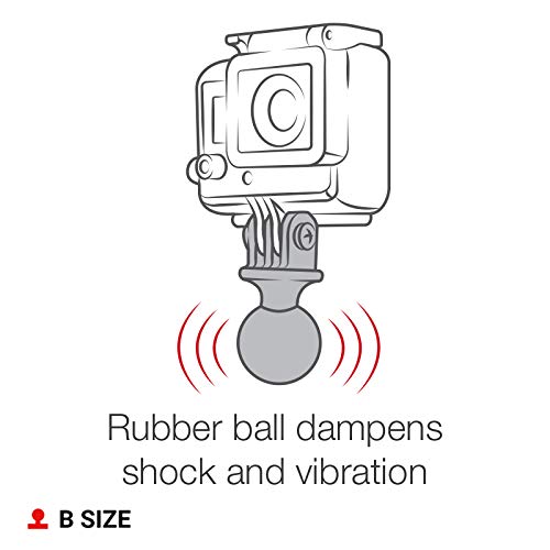 [AUSTRALIA] - RAM Mounts RAP-B-202U-GOP1 Action Camera Universal Ball Adapter with B Size 1" Ball 