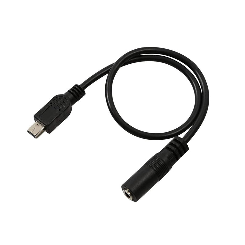 (2-Pack) Mini USB Male to 3.5mm Jack Female Audio Cable Cord for Active Clip Mic Microphone Convert Adapter (Mini USB)