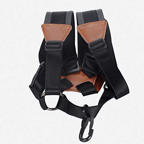 365invent Sax Saxophone Shoulder Strap Double Shoulder Padded Harness Adjustable for Alto Tenor Soprano Baritone Sax etc (S) Small