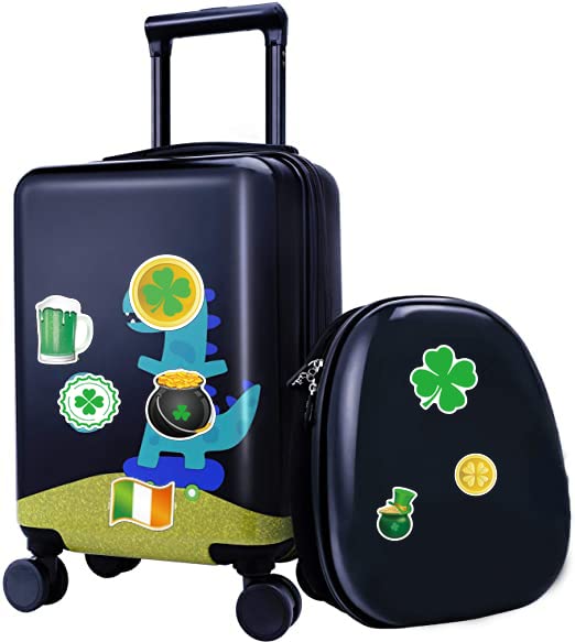 50 Sheet St.Patrick's Day Stickers for Kid, Shamrock Stickers for Envelopes Cards Craft Scrapbooking Decorative Luggage Stickers Glass Windows Irish Party Ornaments Supplies